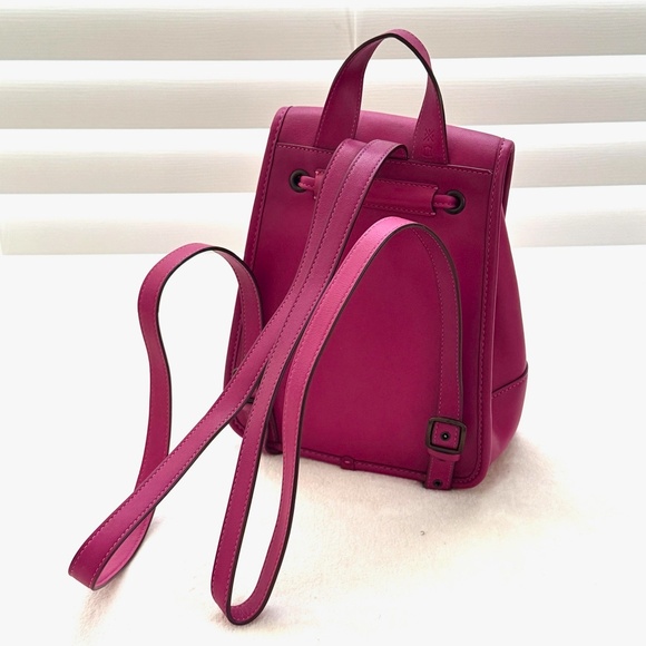 Coach Mini Leather Backpack – Fuchsia Pink - Picture 3 of 7
